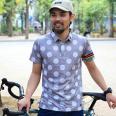 *NARIFURI* dot mesh polo shirt (gray)