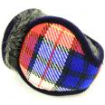 *AVERAGE* ear warmer (red&blue check)