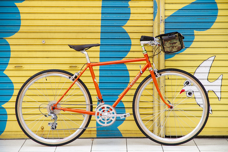 ビンテージ ピスト シングル バイク ブルーラグ surly rivendell