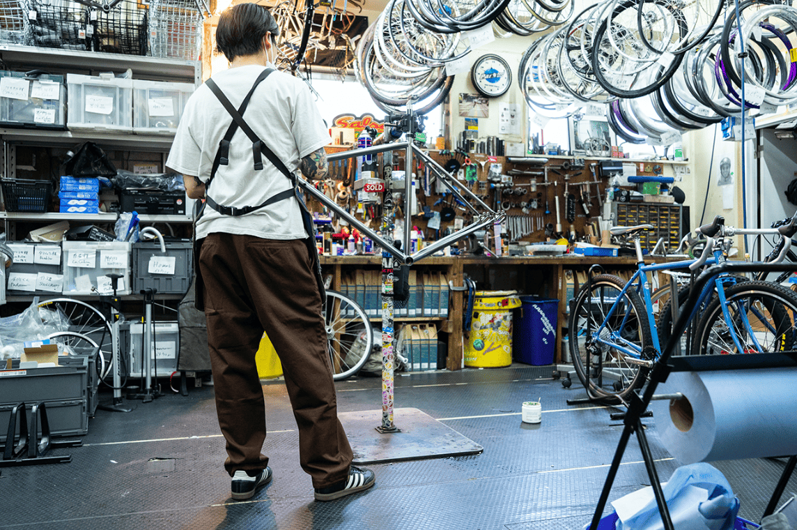 【50％OFF】 UTS PWA bluelug BIKE CHINO navy Lパンツ asakusa.sub.jp