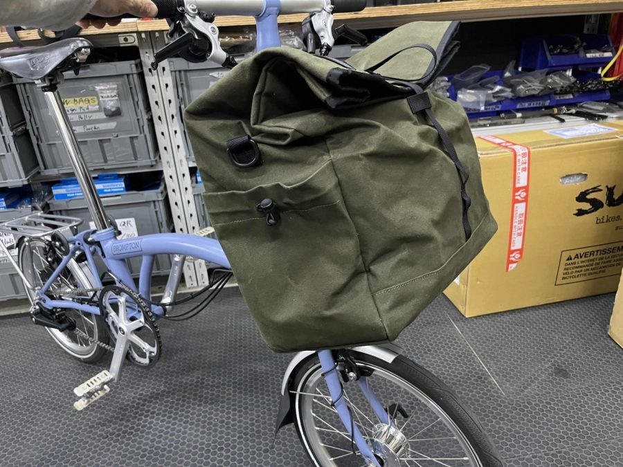 FAIRWEATHER* brompton bag (wax dark olive) - BLUE LUG ONLINE STORE