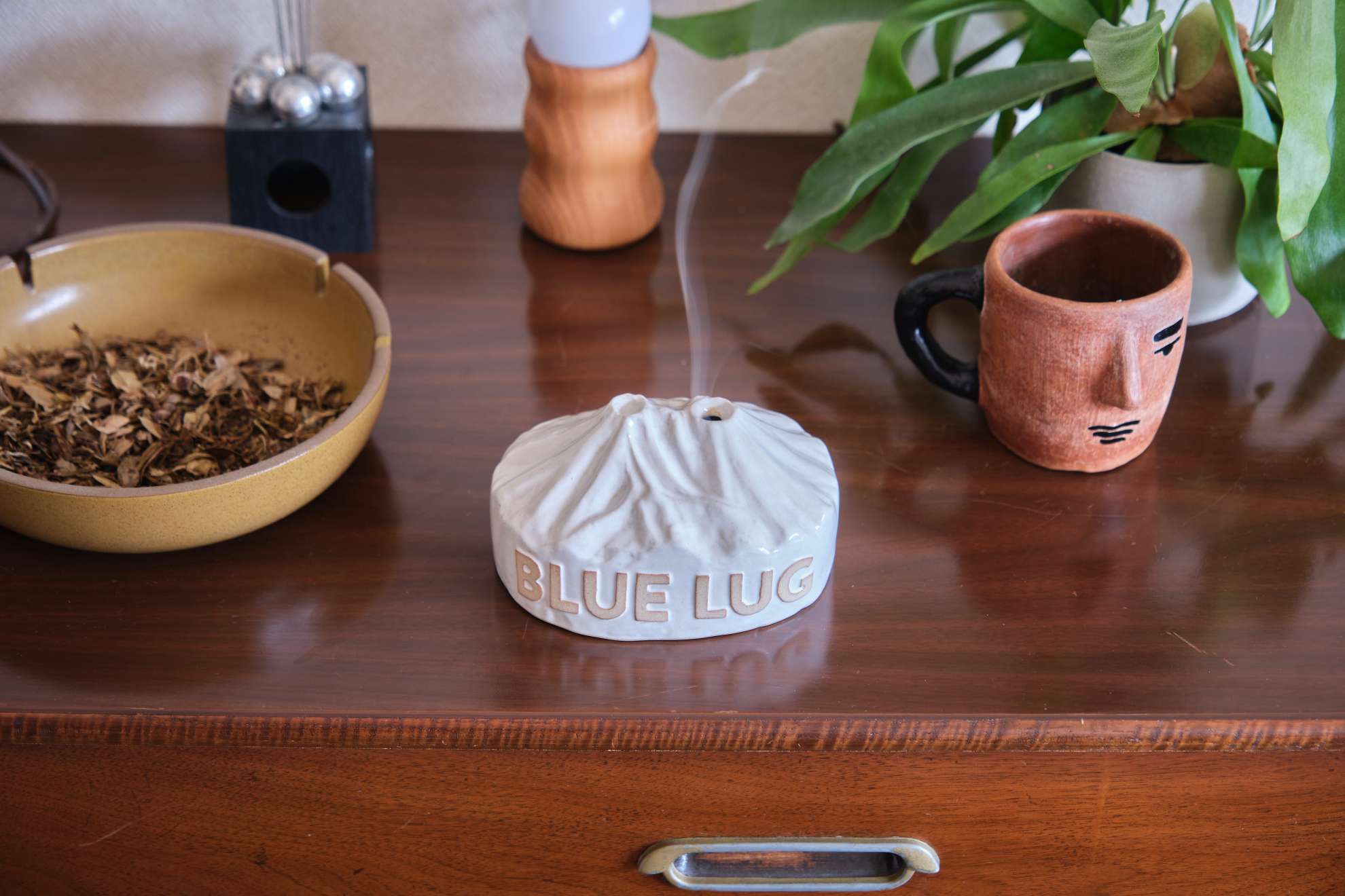 ONE KILN　BLUE LUG　incense stand ONE KILN×BLUE LUG* incense stand (cultivate white) - BLUE